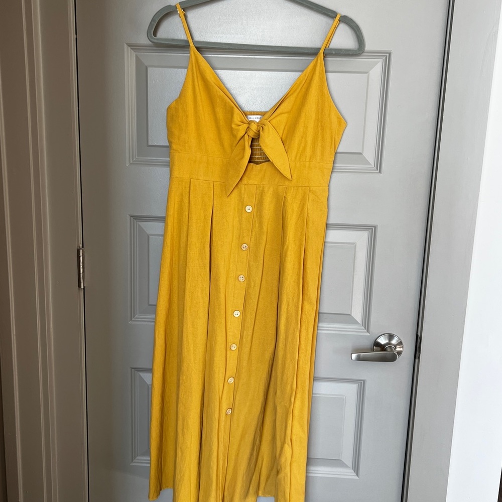 Hello Molly Yellow Midi Dress